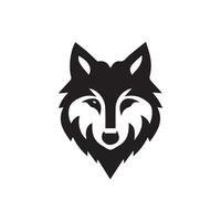 Wolf Kopf Illustration Logo Design. Wolf Maskottchen Vektor