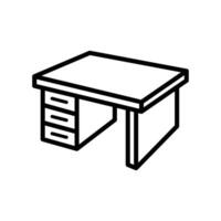 Schreibtisch Symbol Vektor Design Vorlage im Weiß Hintergrund
