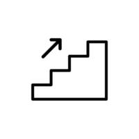Treppe Symbol Vektor Design Vorlage im Weiß Hintergrund