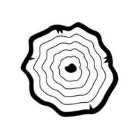 Holz Scheibe Symbol Vektor. Holz Ringe Illustration unterzeichnen. Baum Symbol. Sägewerk Logo. vektor