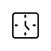 klocka ansikte ikon vektor. vägg klocka illustration tecken. tid symbol. Kolla på symbol eller logotyp. vektor
