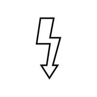 Blitz Symbol Vektor. Elektrizität Illustration unterzeichnen. Leistung Symbol. Wetter Logo. vektor