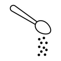 Löffel von Zucker Symbol Vektor. Zucker Illustration unterzeichnen. Süss Symbol oder Logo. vektor