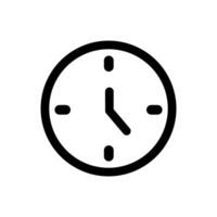 Uhr Gesicht Symbol Vektor. Mauer Uhr Illustration unterzeichnen. Zeit Symbol. Uhr Symbol oder Logo. vektor