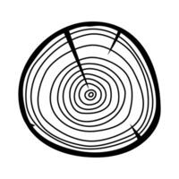 Holz Scheibe Symbol Vektor. Holz Ringe Illustration unterzeichnen. Baum Symbol. Sägewerk Logo. vektor