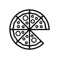 Pizza Symbol Vektor Design Vorlage im Weiß Hintergrund