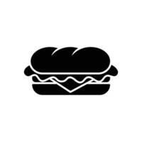 smörgås ikon vektor design mall i vit bakgrund