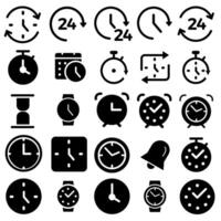 tid ikon vektor uppsättning. klocka illustration tecken samling. Kolla på symbol.