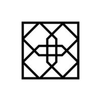 geometrisk mönster ikon vektor. geometrisk figur illustration tecken. underlägg stencil symbol eller logotyp. vektor
