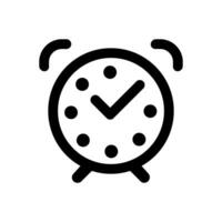 Alarm Uhr Symbol Vektor. Zeit Illustration unterzeichnen. Uhr Zeichen oder Symbol. vektor