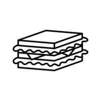 Sandwich Symbol Vektor Design Vorlage im Weiß Hintergrund