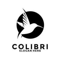 fågel colibri logotyp , brummande fågel vektor logotyp enkel vektor design mall