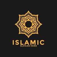 abstrakt premie lyx logotyp design, blomma prydnad islamic logotyp design vektor mall