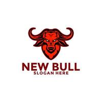 kreativ vild tjur buffel horn huvud vektor logotyp , tjur logotyp design mall