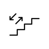 trappa ikon vektor design mall i vit bakgrund