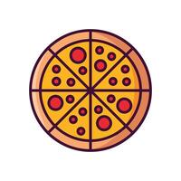 Pizza Symbol Vektor Design Vorlage im Weiß Hintergrund