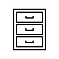 Schublade Symbol Vektor Design Vorlage im Weiß Hintergrund