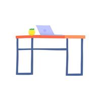 Karikatur Farbe Tabelle mit Laptop Konzept. Vektor