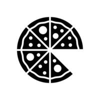 Pizza Symbol Vektor Design Vorlage im Weiß Hintergrund