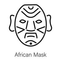 modisch afrikanisch Maske vektor
