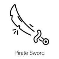 trendig pirat svärd vektor