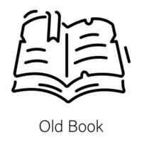 trendig gammal bok vektor