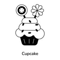 trendige Cupcake-Konzepte vektor