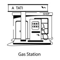 Trendige Tankstelle vektor