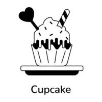 trendige Cupcake-Konzepte vektor