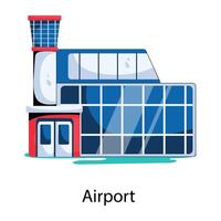 trendiga flygplatskoncept vektor