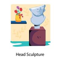modisch Kopf Skulptur vektor