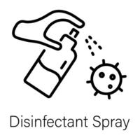 trendig desinfektionsmedel spray vektor