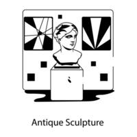 trendig antik skulptur vektor