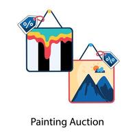 trendig målning auktion vektor