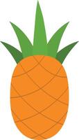 Vektor Clip Art Ananas, Ananas mit Grün Blätter, tropisch Obst