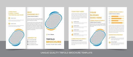 modern korporativ Geschäft dreifach Broschüre Vorlage, dreifach Layout, Brief, a4 Größe Broschüre. vektor