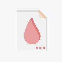 ikon tråkigt blod. relaterad till blod donation symbol. platt stil. enkel design redigerbar. enkel illustration vektor