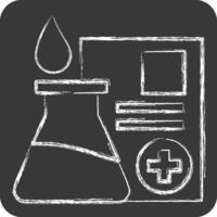 Symbol Daten Wissenschaft. verbunden zu Blut Spende Symbol. Kreide Stil. einfach Design editierbar. einfach Illustration vektor