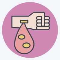 ikon blodplättar. relaterad till blod donation symbol. Färg para stil. enkel design redigerbar. enkel illustration vektor