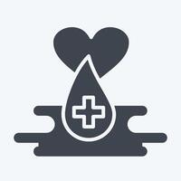 ikon blod droppar. relaterad till blod donation symbol. glyf stil. enkel design redigerbar. enkel illustration vektor