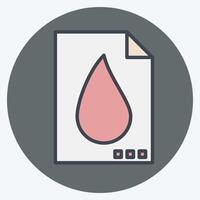 ikon tråkigt blod. relaterad till blod donation symbol. Färg para stil. enkel design redigerbar. enkel illustration vektor