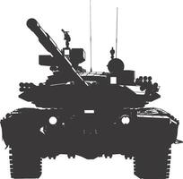 ai generiert Silhouette Militär- Panzer schwarz Farbe nur vektor