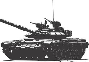 ai generiert Silhouette Militär- Panzer schwarz Farbe nur vektor