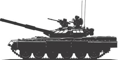 ai generiert Silhouette Militär- Panzer schwarz Farbe nur vektor