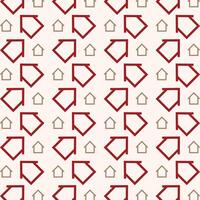 hus röd ikon valentine stil trendig upprepa mönster vektor illustration bakgrund