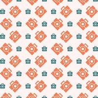medicinsk väska ikon trendig orange upprepa mönster söt färgrik vektor illustration