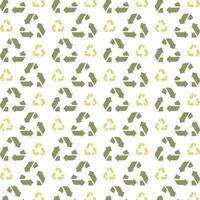 recyceln Symbol Grün wiederholen modisch Muster Illustration bunt Hintergrund vektor