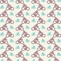 Radfahren Symbol auf Graph modisch wiederholen Muster Vektor Illustration Hintergrund