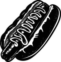 ai generiert Silhouette Hotdog schwarz Farbe nur vektor