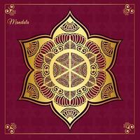 Vektor Luxus Gold Mandala dekorativ Hintergrund